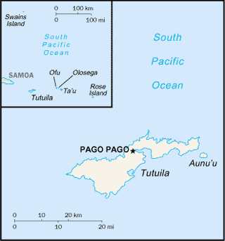 Kaart Amerikaans-Samoa