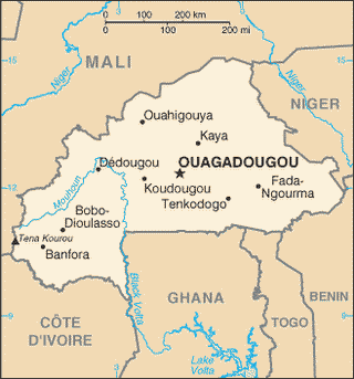 Kaart Burkina Faso
