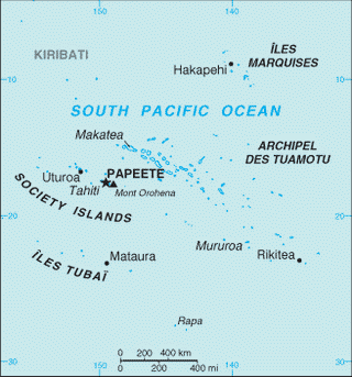 Kaart Frans-Polynesië
