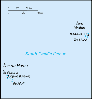 Kaart Wallis en Futuna