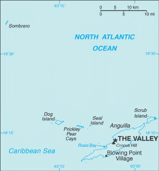 Kaart Anguilla