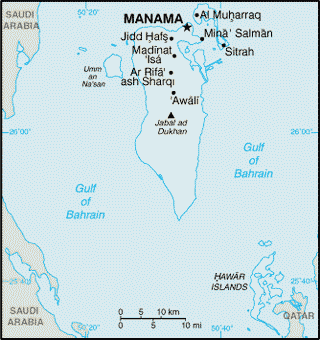 Kaart Bahrein