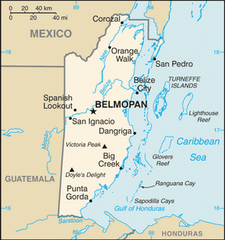 Kaart Belize