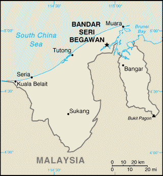 Kaart Brunei