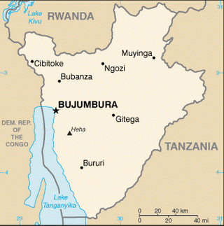Kaart Burundi