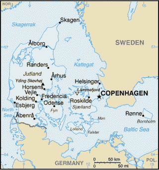 Kaart Denemarken