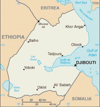 Kaart Djibouti