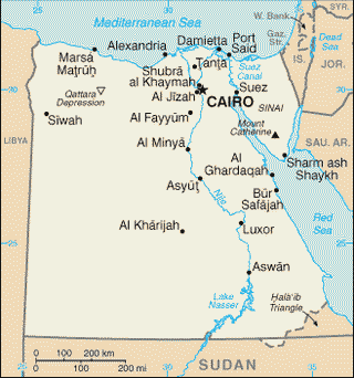 Kaart Egypte