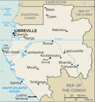 Kaart Gabon