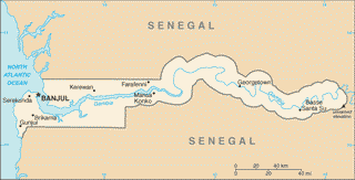 Kaart Gambia