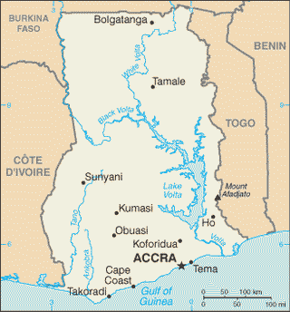 Kaart Ghana