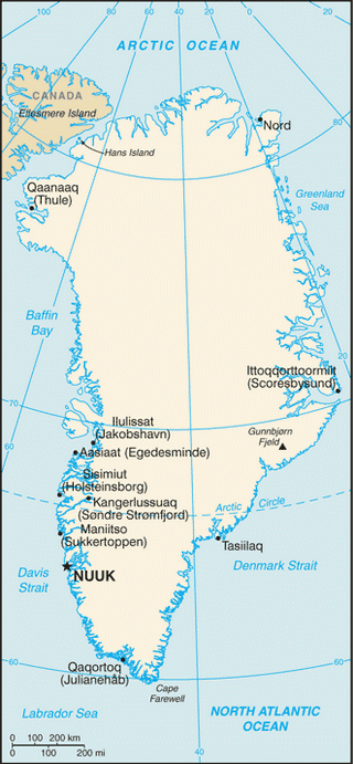 Kaart Groenland