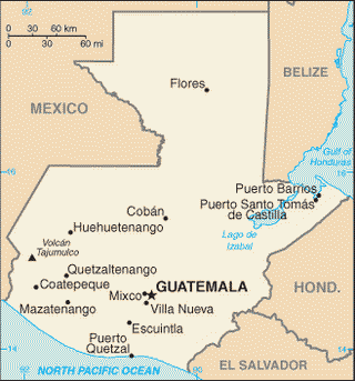 Kaart Guatemala