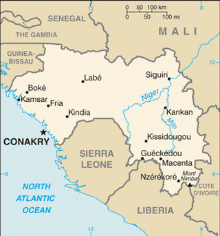 Kaart Guinee