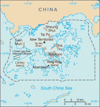 Kaart Hongkong