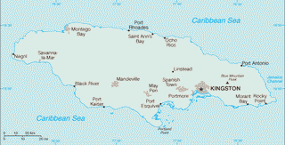 Kaart Jamaica
