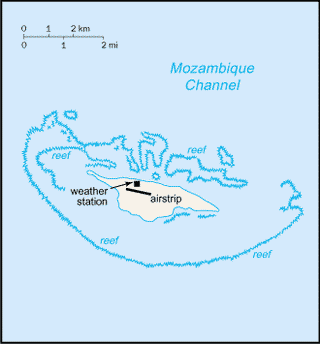 Kaart Juan de Nova-eiland