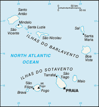 Kaart Kaapverdië