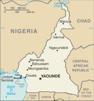 Kaart Kameroen