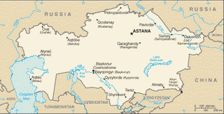 Kaart Kazachstan