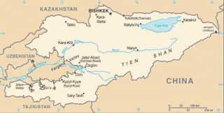 Kaart Kirgizië