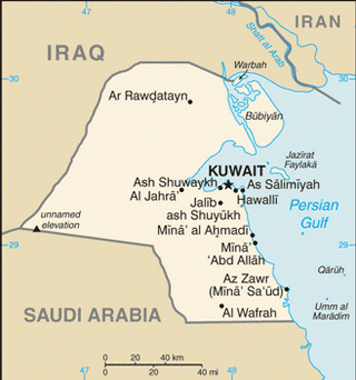 Kaart Koeweit