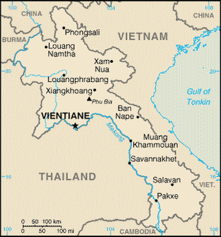 Kaart Laos