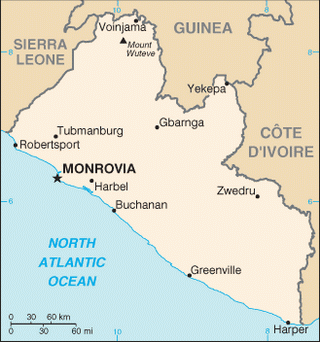 Kaart Liberia