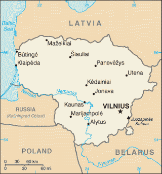 Kaart Litouwen