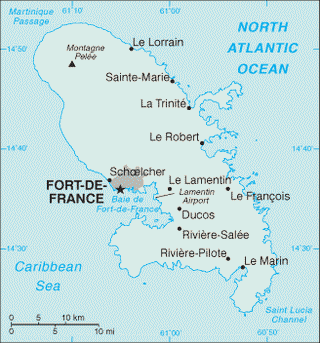 Kaart Martinique