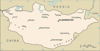 Kaart Mongolië