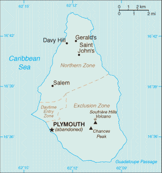 Kaart Montserrat