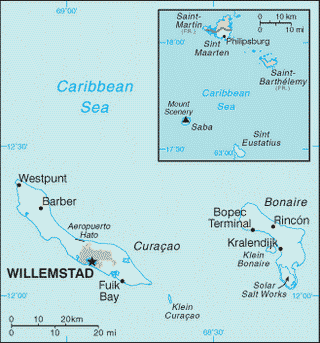 Kaart Nederlandse-Antillen