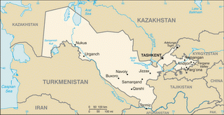 Kaart Oezbekistan