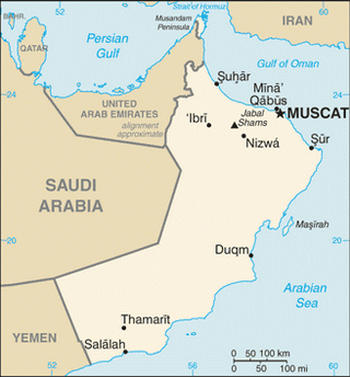 Kaart Oman