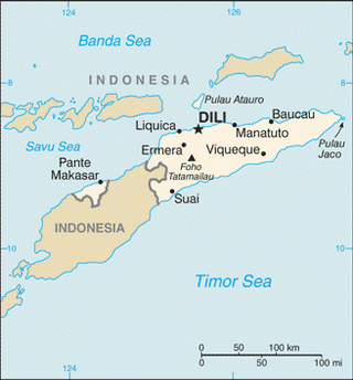 Kaart Oost Timor