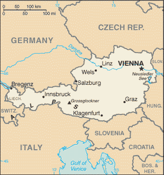 Kaart Oostenrijk