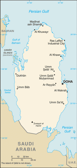 Kaart Qatar