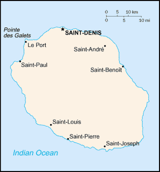 Kaart Réunion