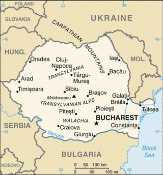 Kaart Roemenië