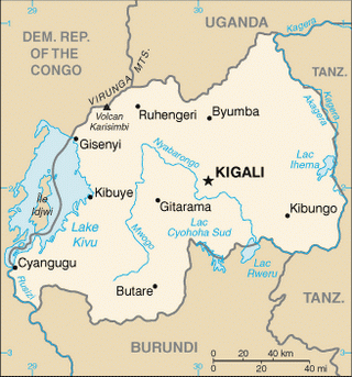 Kaart Rwanda
