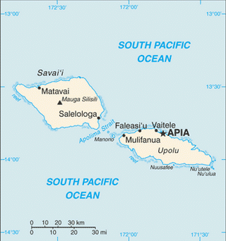 Kaart Samoa