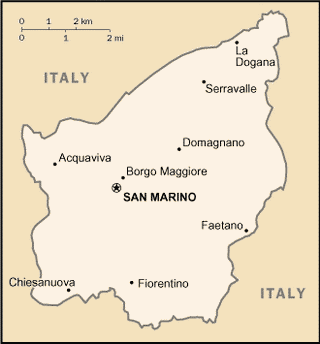 Kaart San Marino
