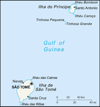Kaart Sao Tomé en Principe