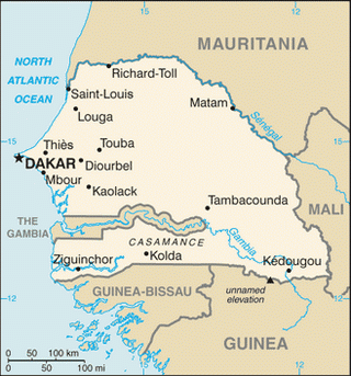 Kaart Senegal
