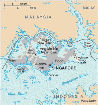 Kaart Singapore