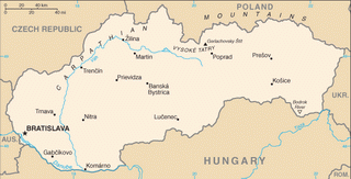 Kaart Slowakije