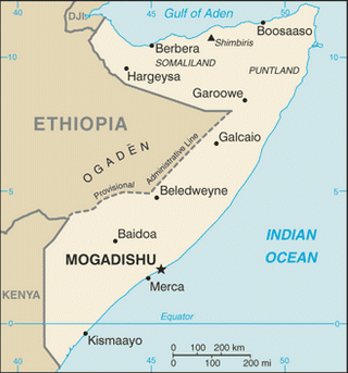 Kaart Somalië