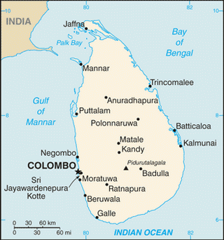 Kaart Sri Lanka