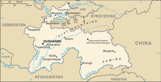 Kaart Tadzjikistan
